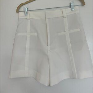 Never Worn White Zara High Waisted Shorts